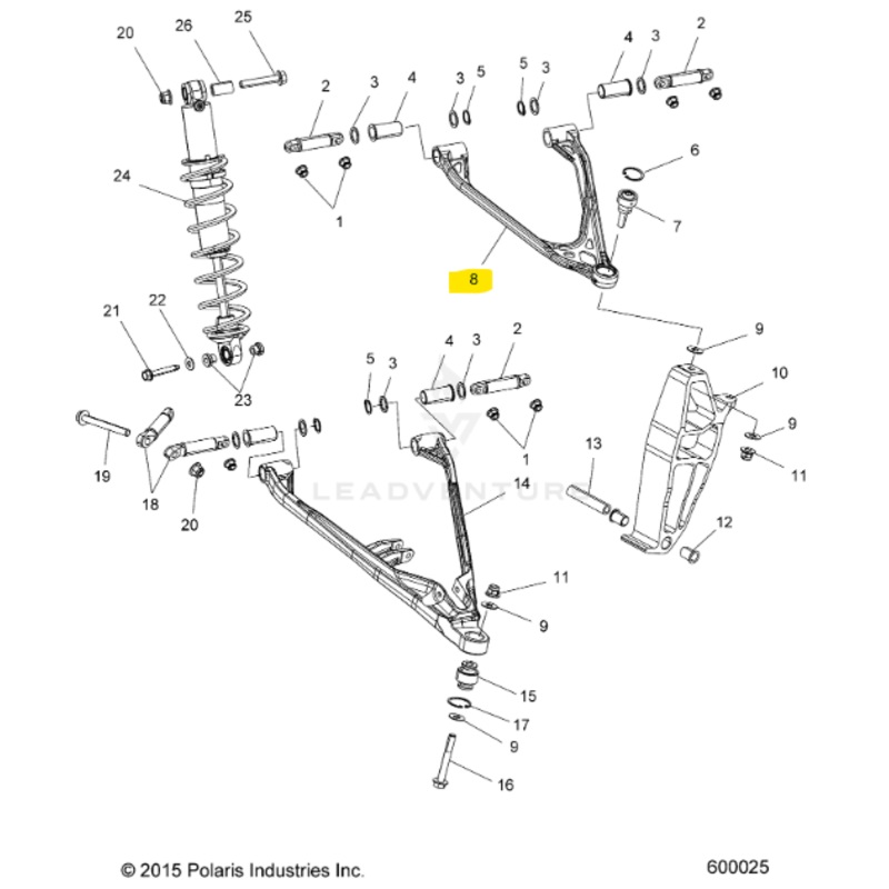 Polaris OEM Upper Control Arm for Pro RMK