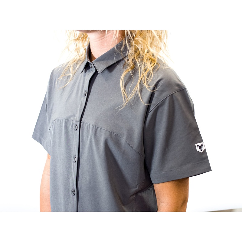 YP WOMEN’S BUTTON UP SHOP SHIRT