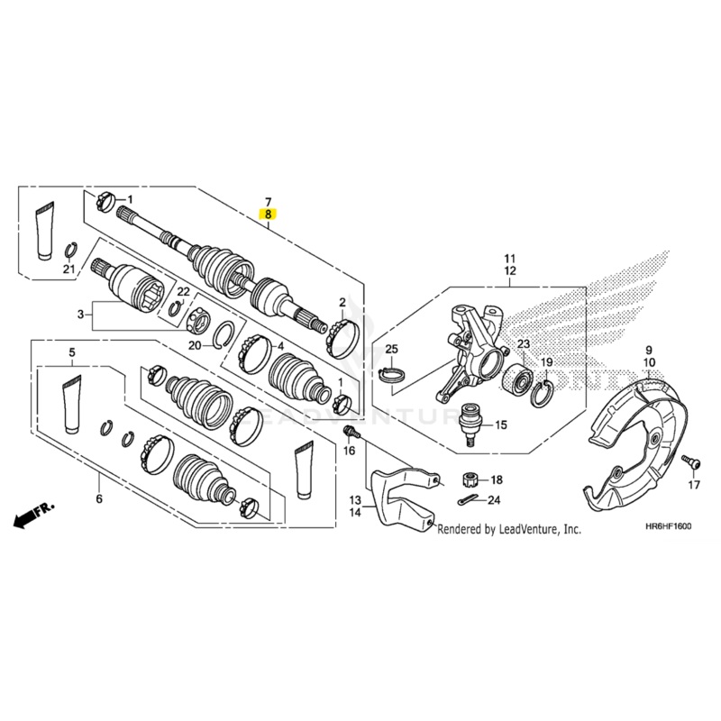 Honda Front Left CV Axle for FourTrax Forman Rubicon