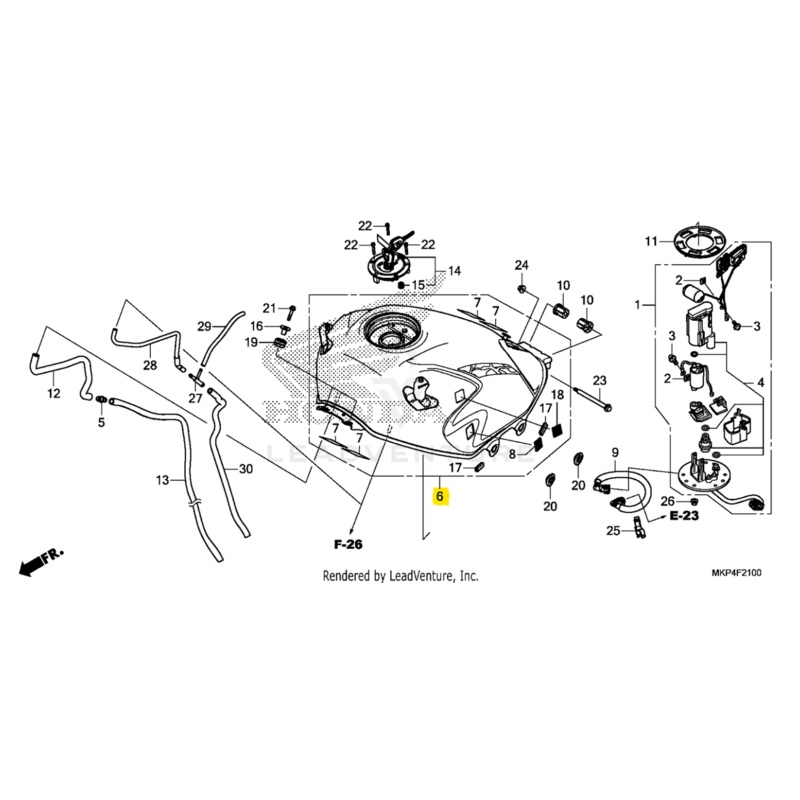 Honda Fuel Tank Assembly for CB500X