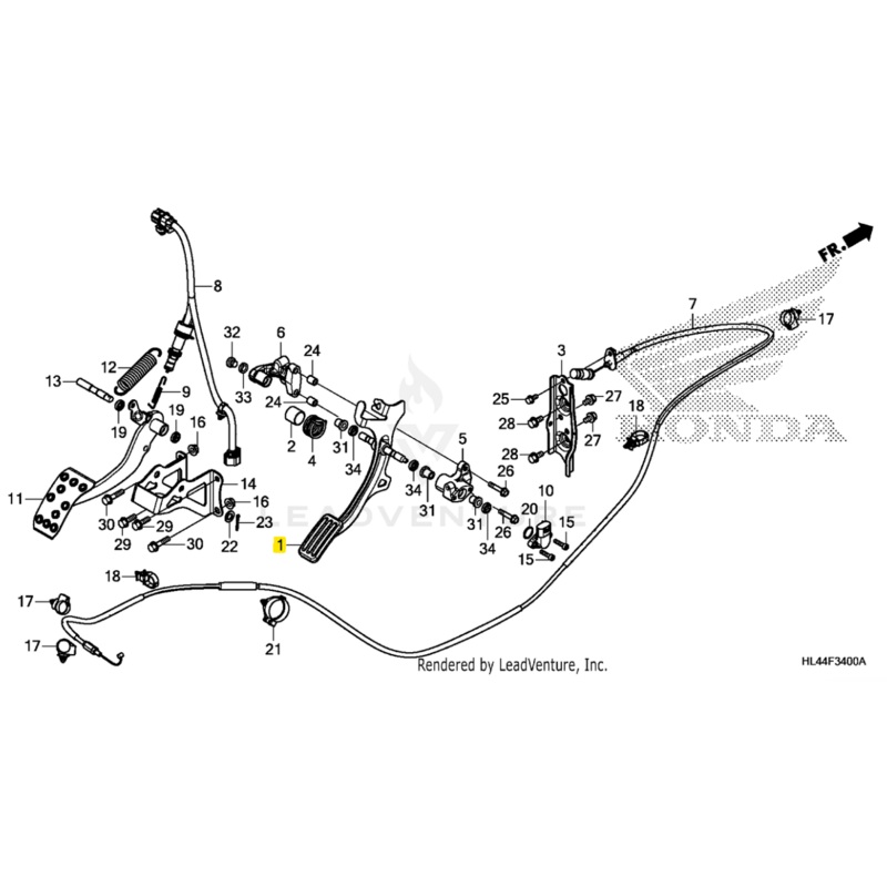 Honda OEM Accelerator Pedal for Pioneer 1000