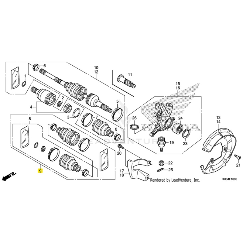 Honda OEM CV Boot Kit for FourTrax Foreman
