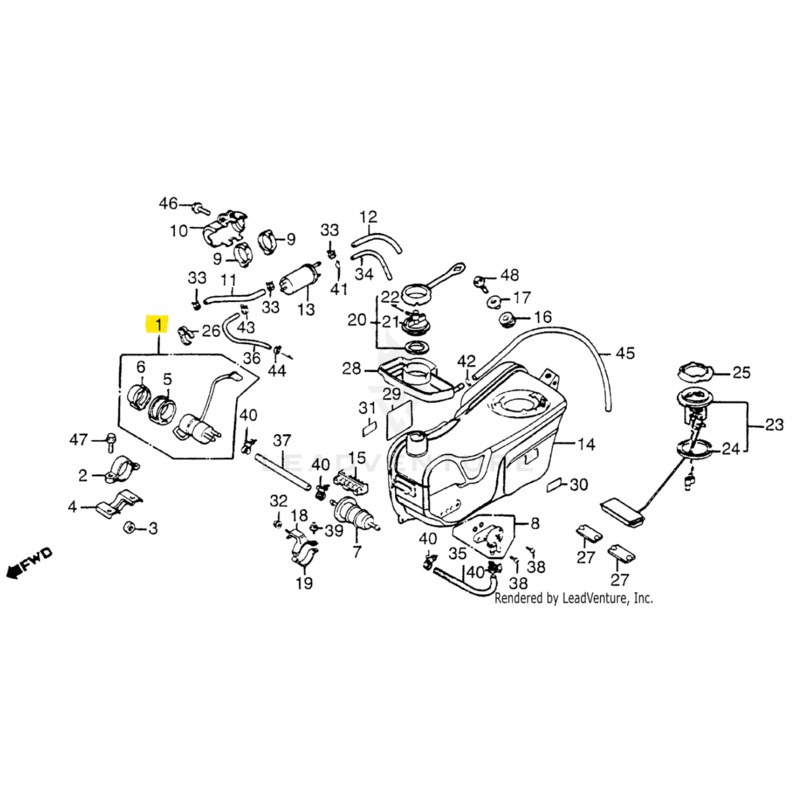 Honda OEM Fuel Pump Assembly for GL1200 Gold Wing