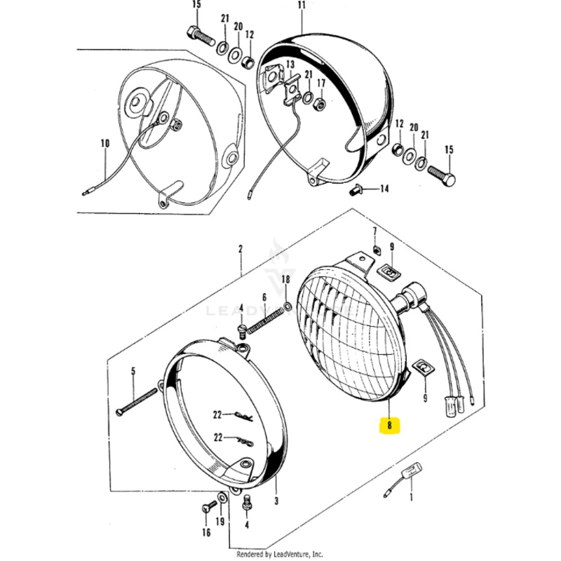Honda OEM Headlight Lens Assembly