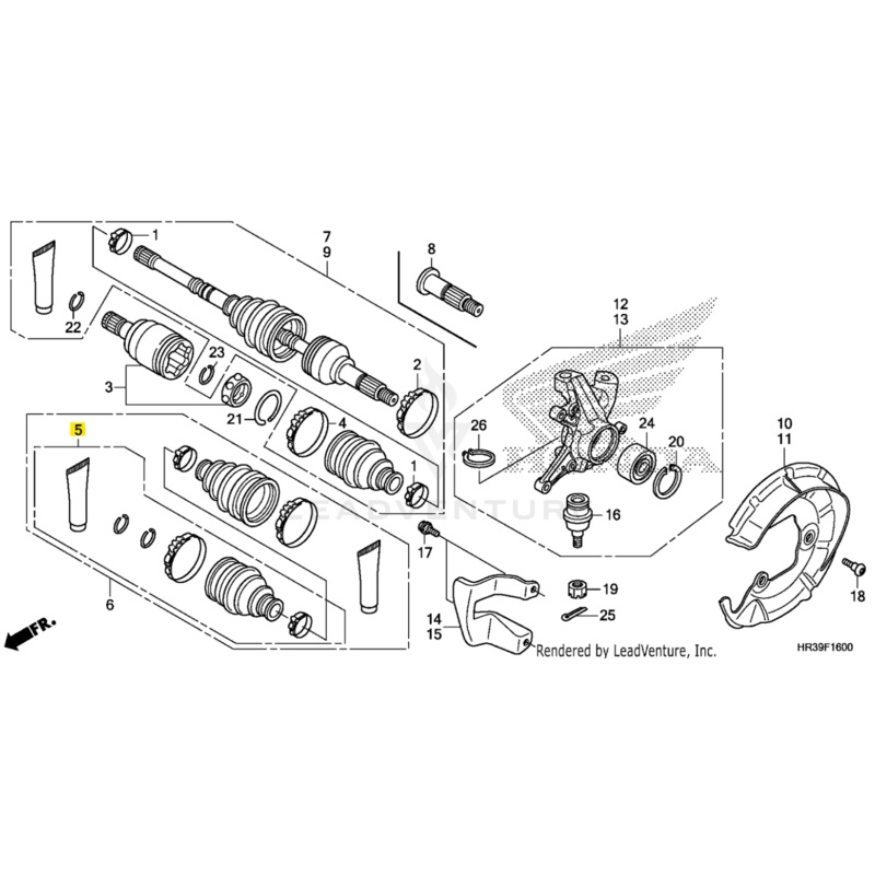 Honda OEM Inboard CV Boot Kit for FourTrax Rancher & Foreman