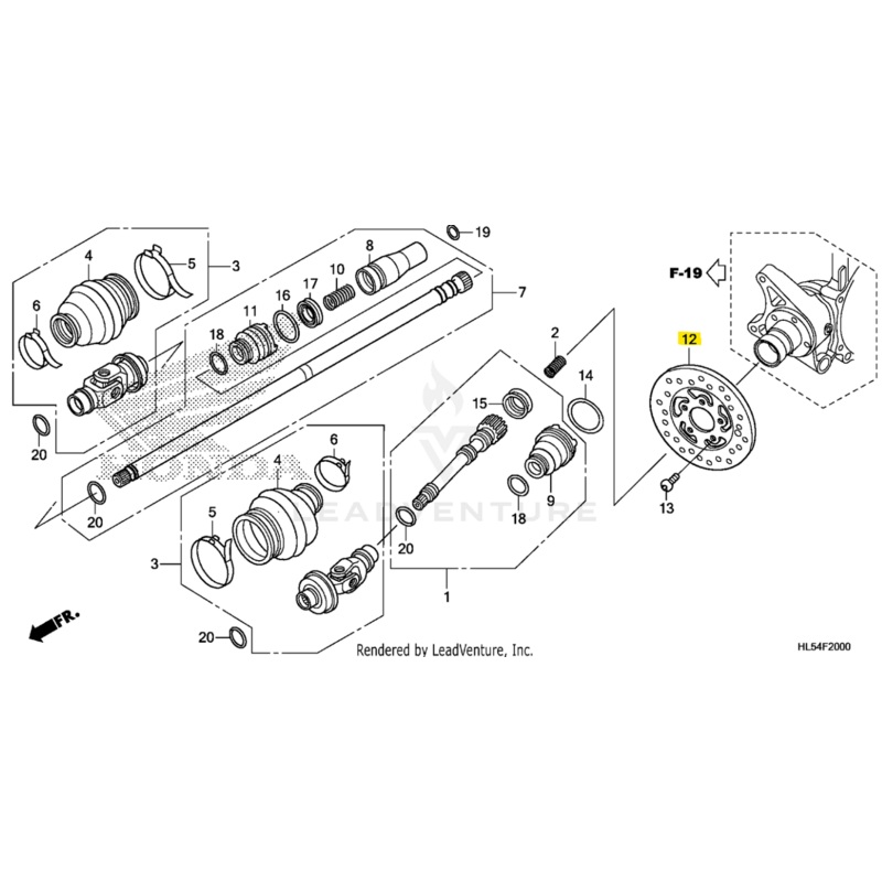 Honda OEM Rear Disk Brake
