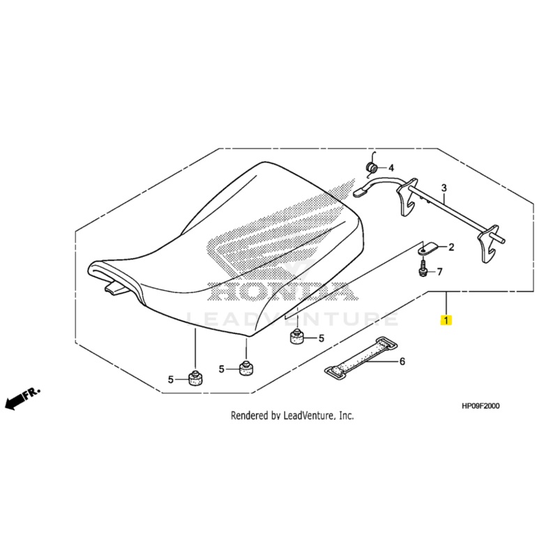 Honda OEM Seat Assembly Black for FourTrax Foreman Rubicon