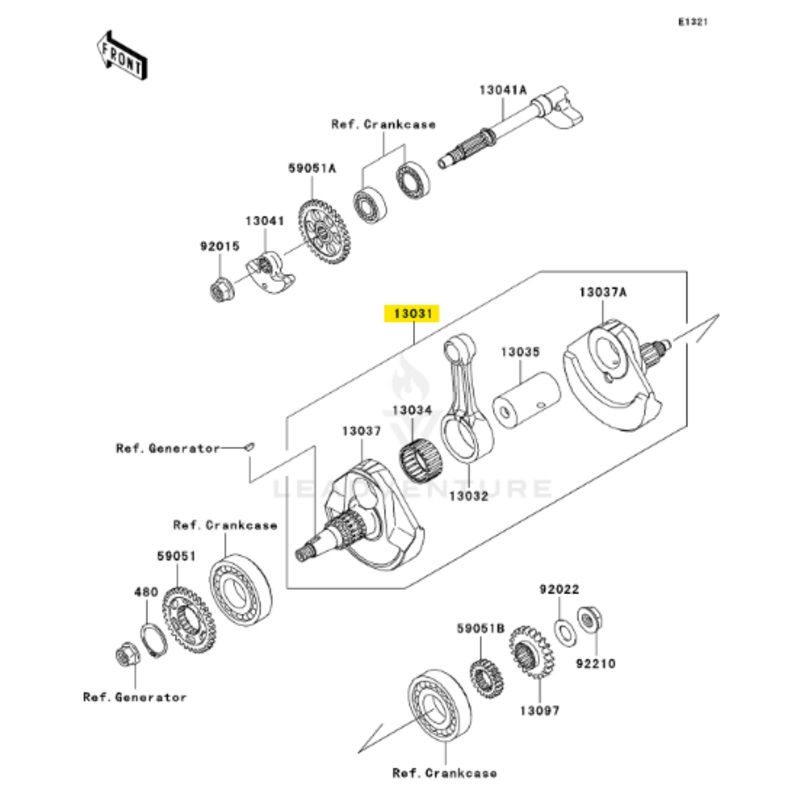 Kawasaki Crankshaft Assembly for KX450F