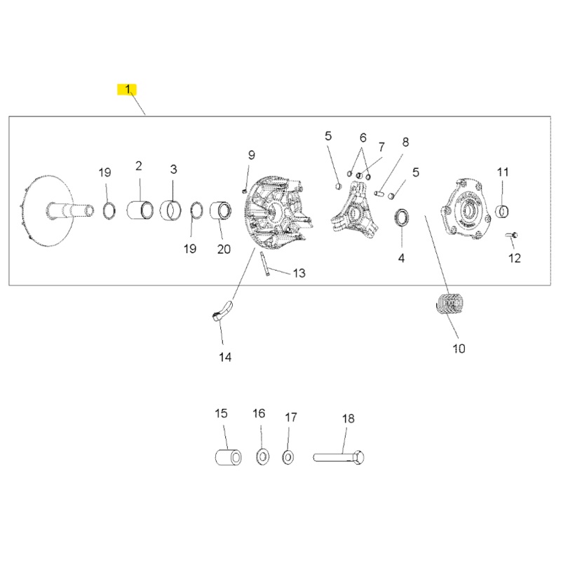 Polaris Drive Clutch Assembly for Sportsman 450 & 570