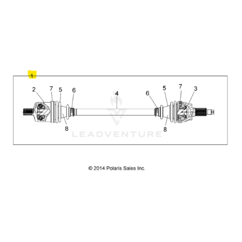 Polaris OEM Front Drive Shaft for RZR 900 50/55 Inch