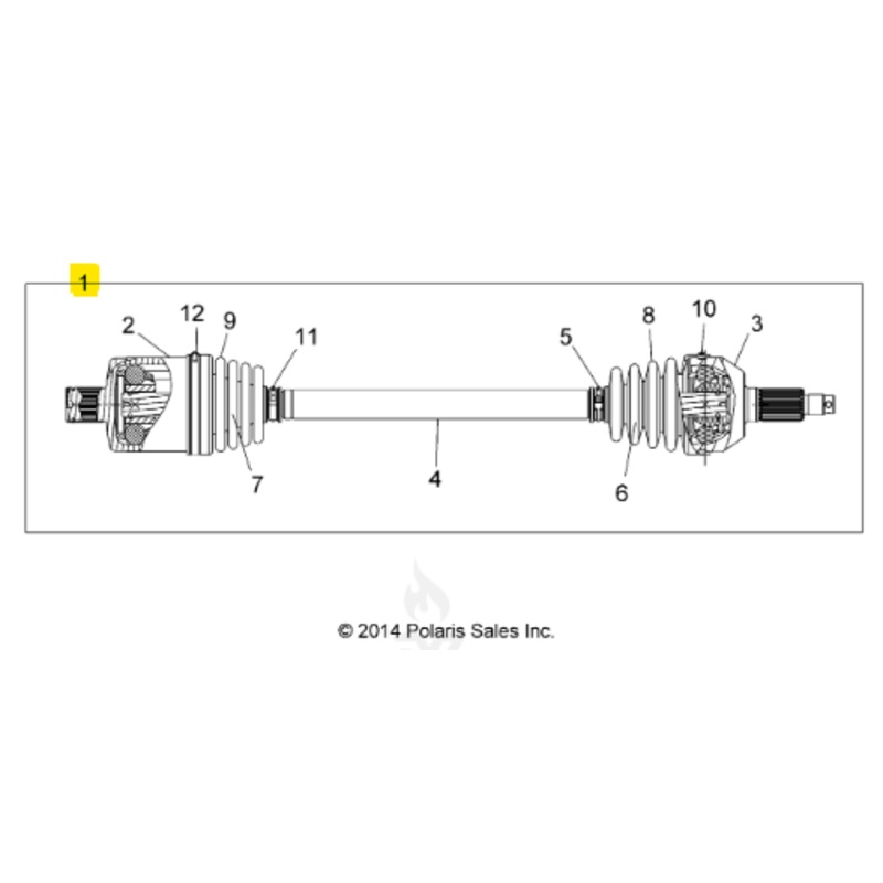 Polaris OEM Rear Driveshaft for General/RZR
