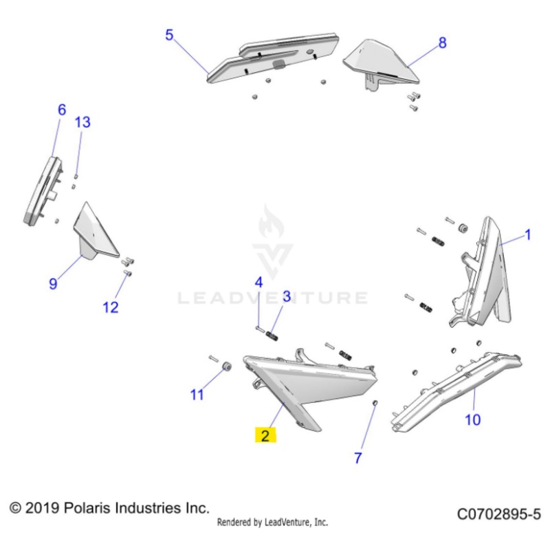 Polaris OEM RH LED Headlight Assembly