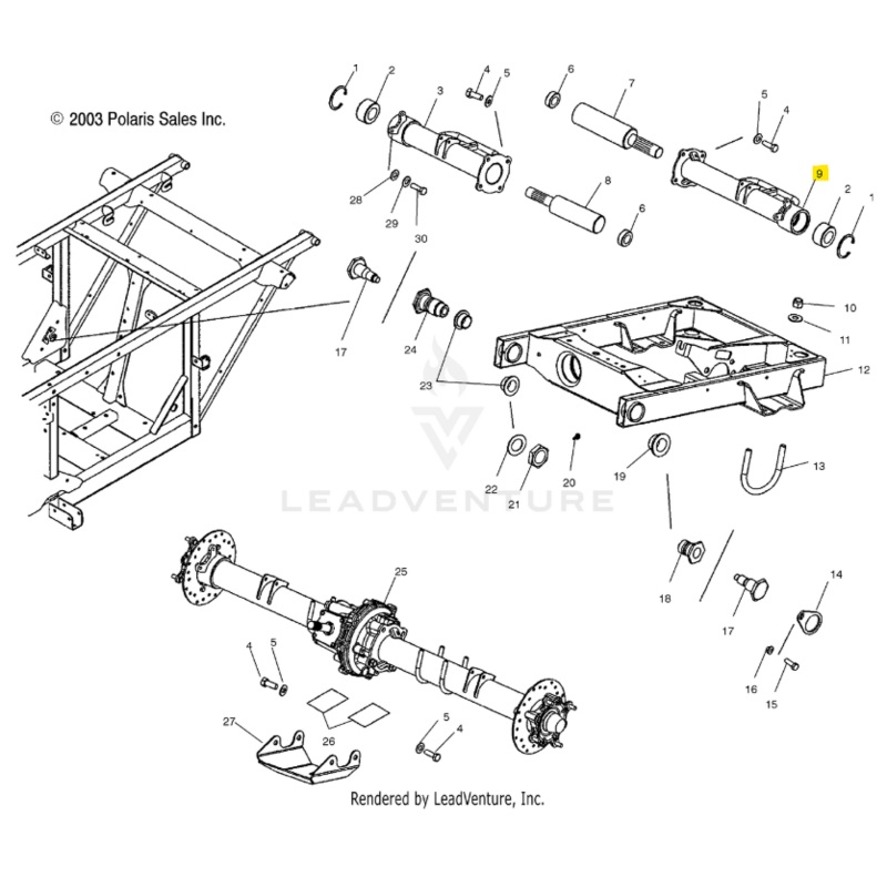 Polaris OEM Tube Axle LH for Ranger 500