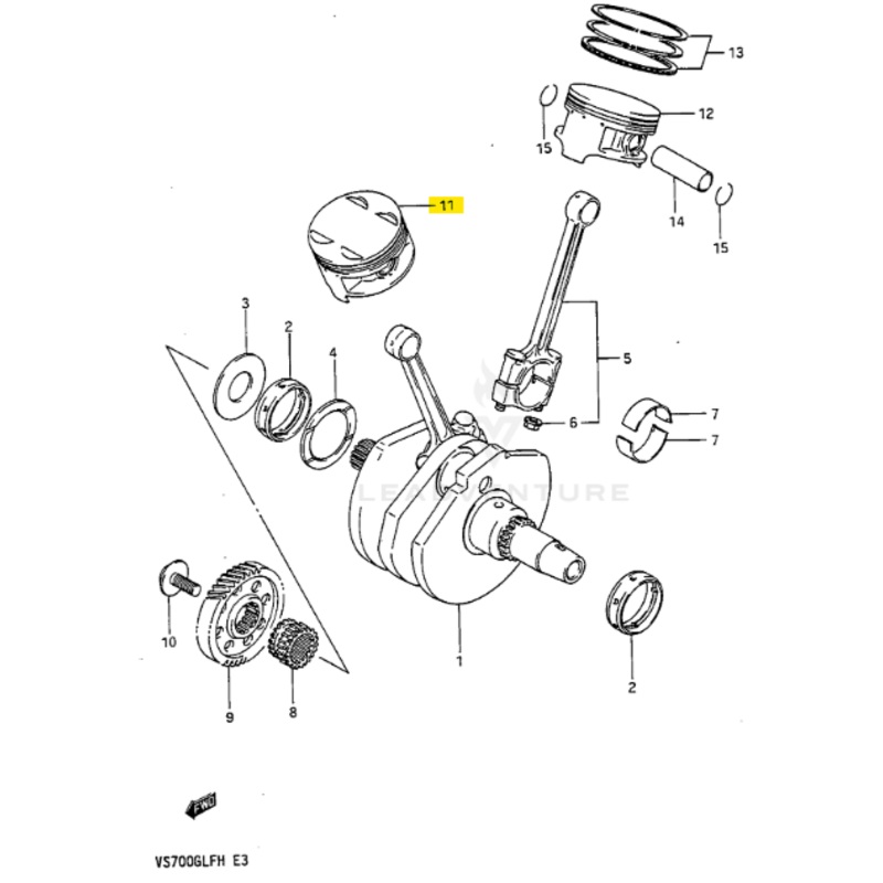 Suzuki OEM Piston 0.5 O.S.