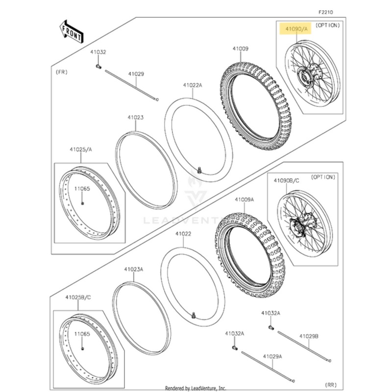 Kawasaki Front Wheel Sub Assembly