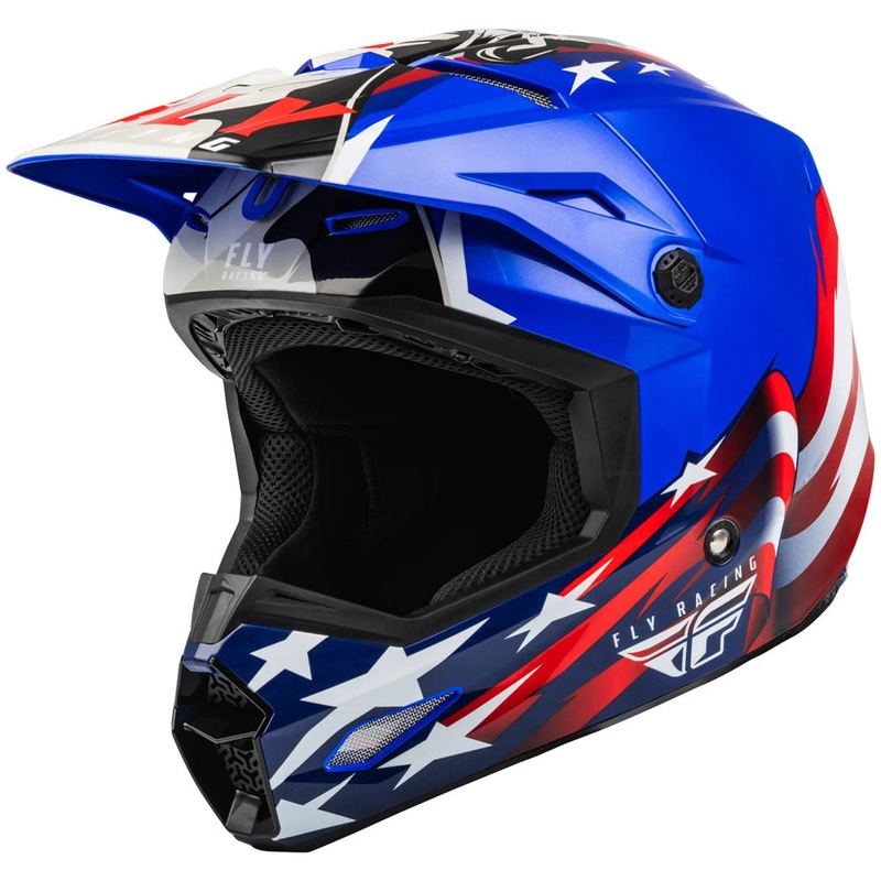 Fly Racing Youth Kinetic Patriot Riding Helmet Size YM
