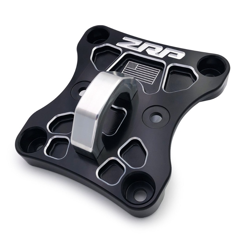 ZRP Can-Am X3 Rod Plate|Black|Aluminum|No|Black D-Ring|Red D-Ring|Aluminum D-Ring|Aluminum Receiver Hitch|Black Receiver Hitch
