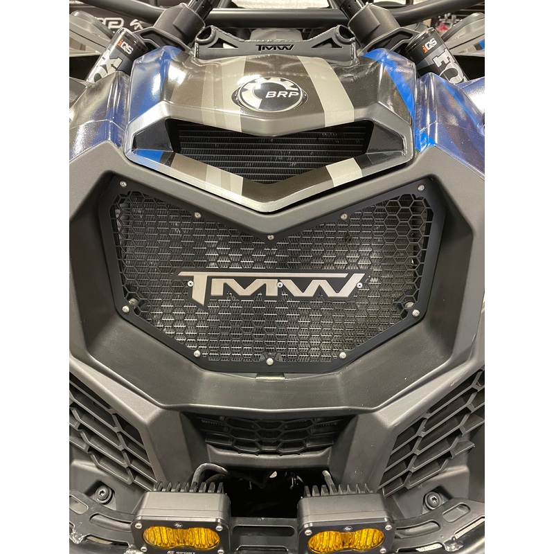 TMW Can Am X3 Grill|Black mesh- Raw logo|Black mesh- RC blue logo|Black mesh- true red logo|Black mesh- RC orange logo