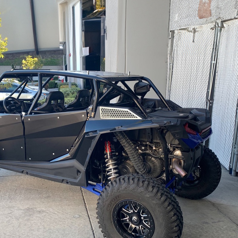 RZR TURBO Bed Side Grille|All Raw|All Black