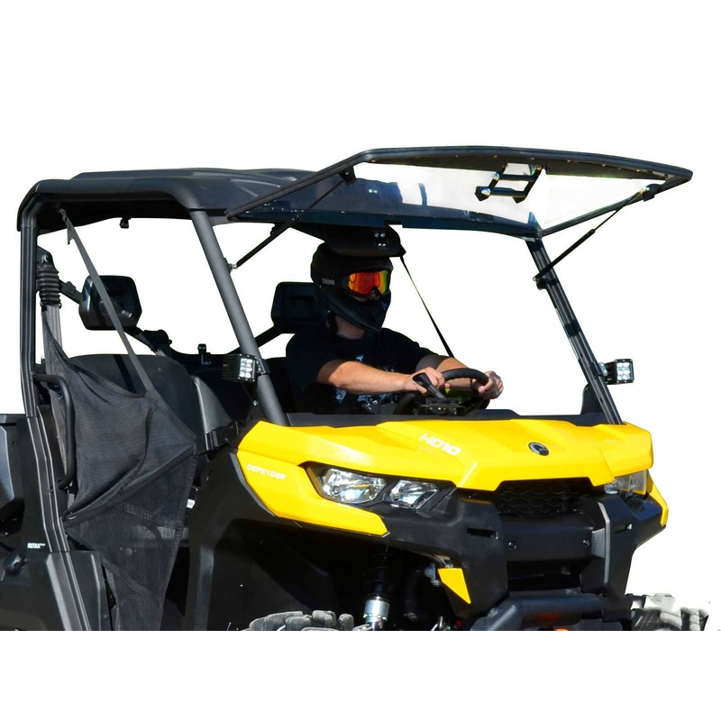 Can-Am Defender Scratch Resistant Flip Windshield