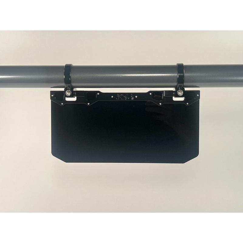 12 Narrow Mount Sun Visor  Solid Black Shield