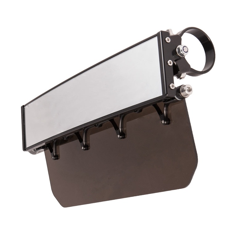 12 Wide Panoramic Rearview Mirror with Folding Sun Visor  Tinted Shield