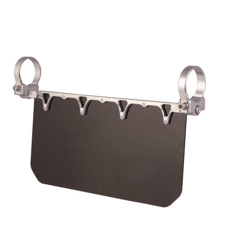 12 Wide Sun Visor  Solid Black Shield