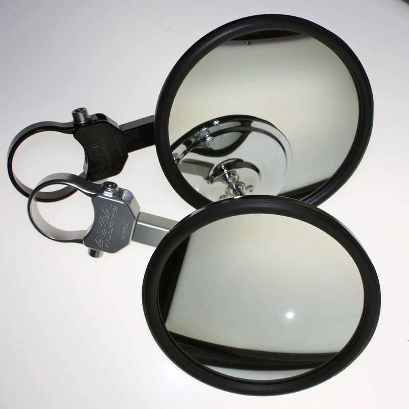 Extended Billet Arm 5.0 Round CONVEX GLASS Side Mirror