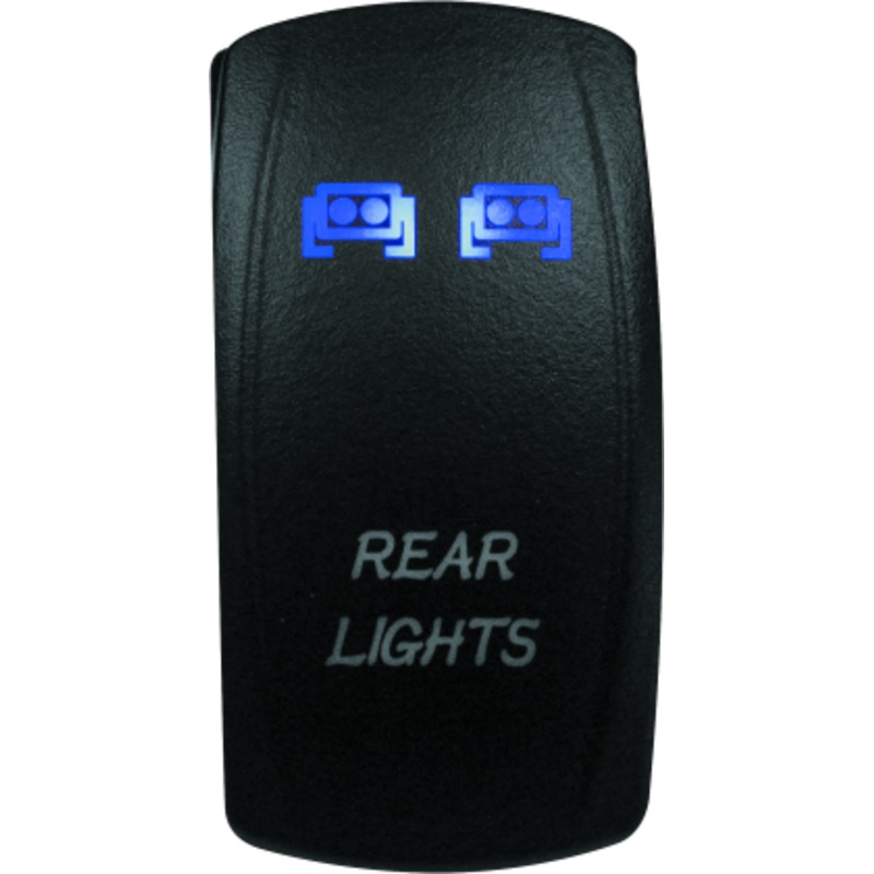 DragonFire Racing Lighted Switch Rear Light On/Off Blue