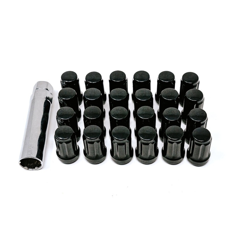 12×1.5 Lug Kit (6-Lug)|Gloss Black|Spline