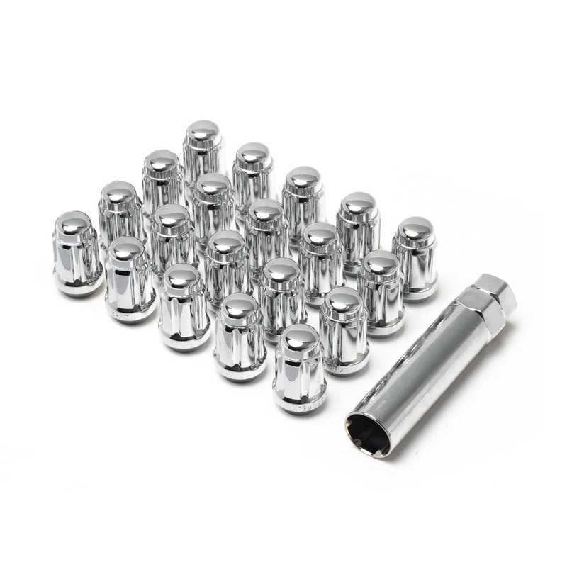 12×1.5 Lug Kit Chrome (5-Lug)|Chrome|Spline