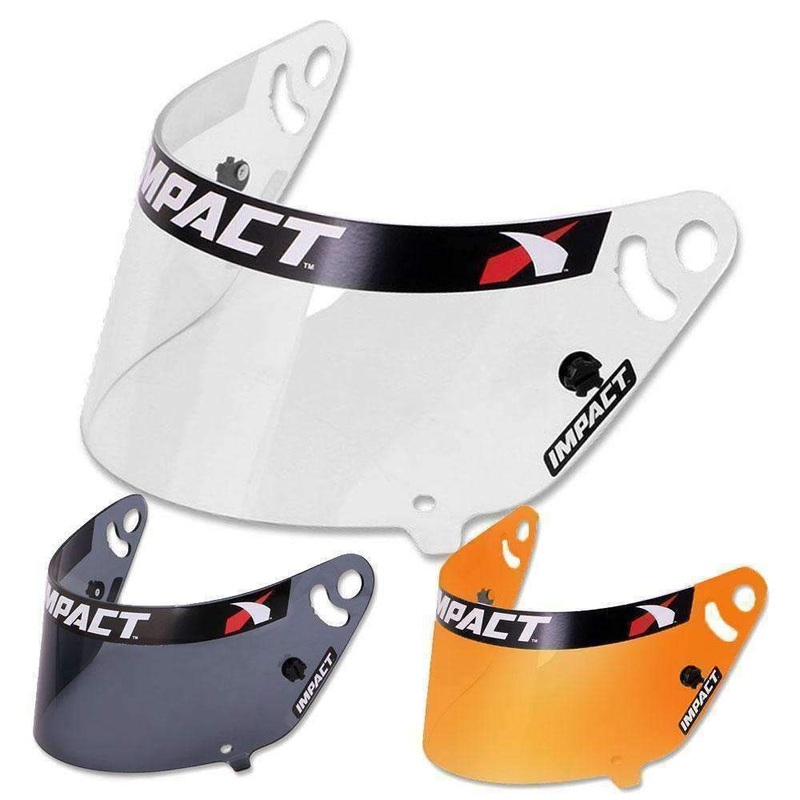 Impact Racing Helmet Shield|Amber|Clear|Dark Smoke|Light Smoke