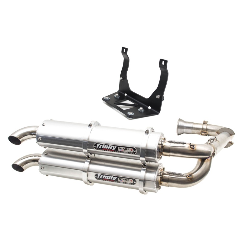 MAVERICK X3 DUAL FULL EXHAUST|Brushed|Black|Cerakote w/ Stainless Header