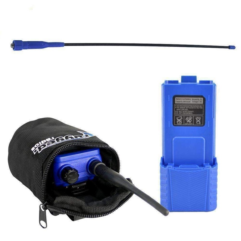 V3 / RH5R Long Range Upgrade Kit – XL Battery, Go Further Antenna & Radio Bag