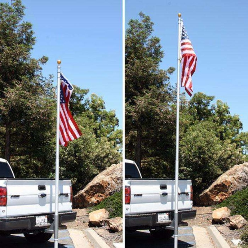 20′ Foot Base Camp Telescoping Antenna Flag Pole