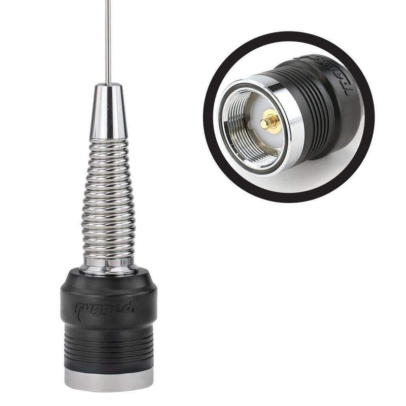 UHF & VHF Wide Band 1/4 Wave Antenna with Spring (132 – 525 MHz)