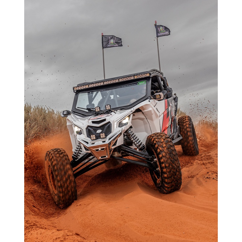 2017 to Current Can-Am X3 Maverick Machined Billet Front Winch Bumper (Clear Anodize)