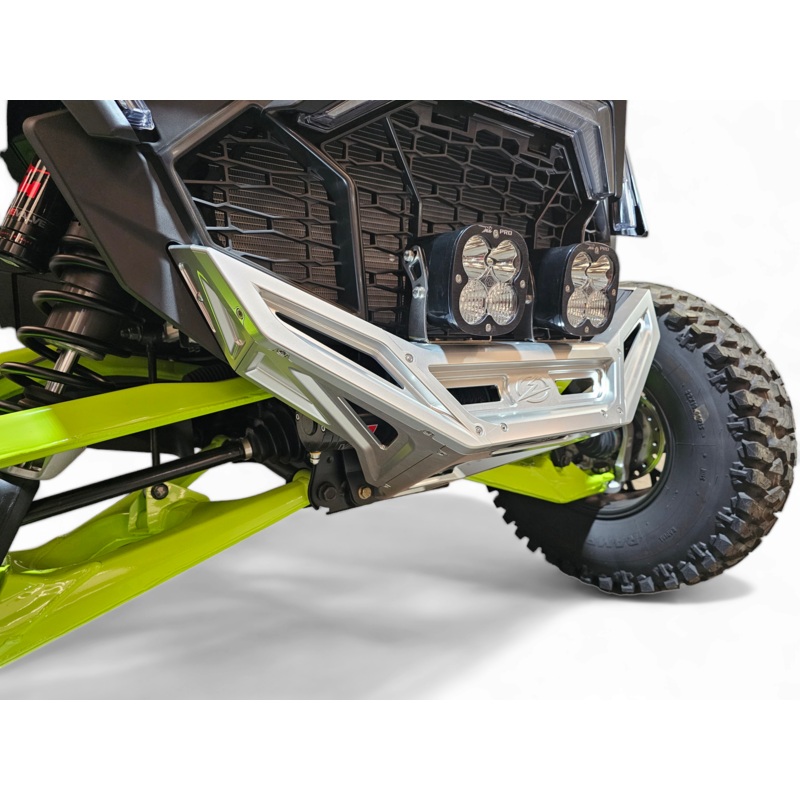 2022-2025 Polaris RZR Pro R/ Turbo R Machined Billet Front Winch Bumper (Clear Anodize)