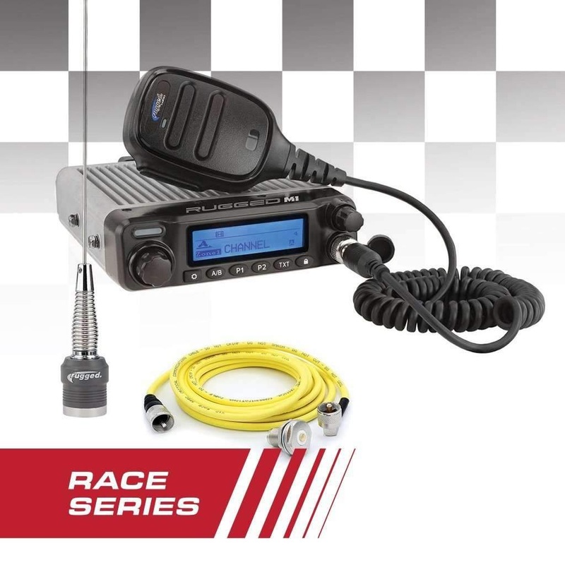 Race Radio Kit – Rugged M1 RACE SERIES Waterproof Mobile with Antenna – Digital and Analog