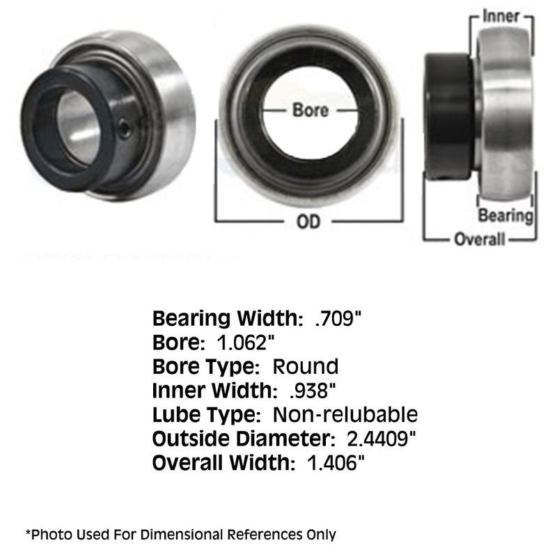 F51312 New Tractor Non-Relubri Fits CATable Spherical Ball Bearing w/ Collar F51