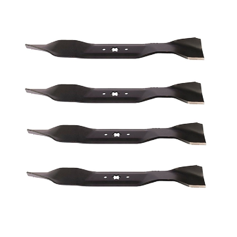 Qty 4: 19-5/16 x 6 Point Star Mulching Blade Fits Bolens Replaces 198-058