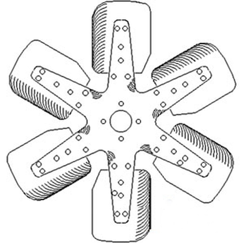 6 Blade Fan Fits Case/International Harvester Replaces A21456