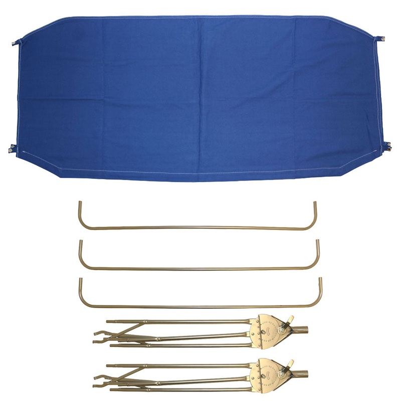 Blue 3 Bow 48 Buggy Top Tractor Umbrella Frame & Canvas Cover JBT3 405670
