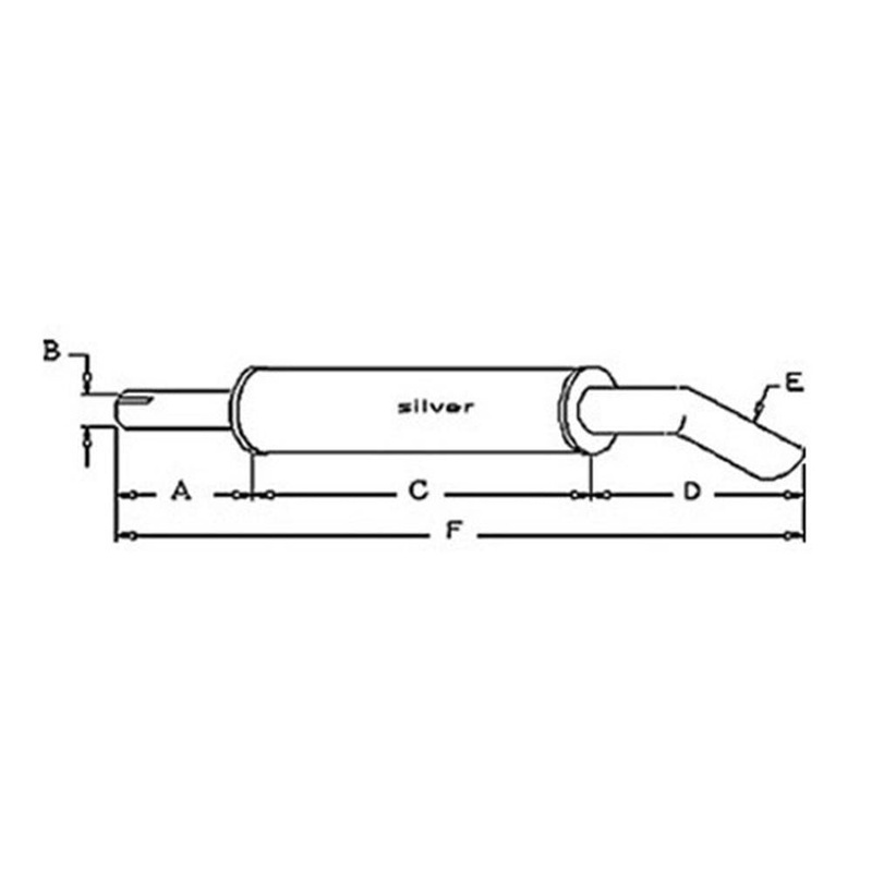 Muffler TX12624 fits Long 260 310 350 360