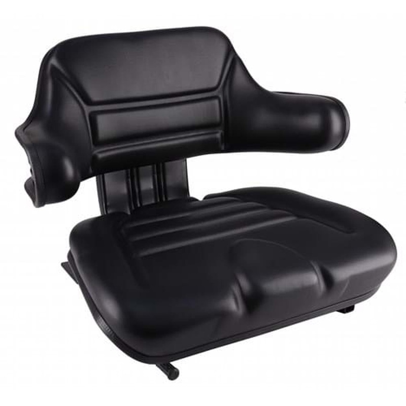 S830804 Wrap-Around Seat, Black Vinyl Fits JCB