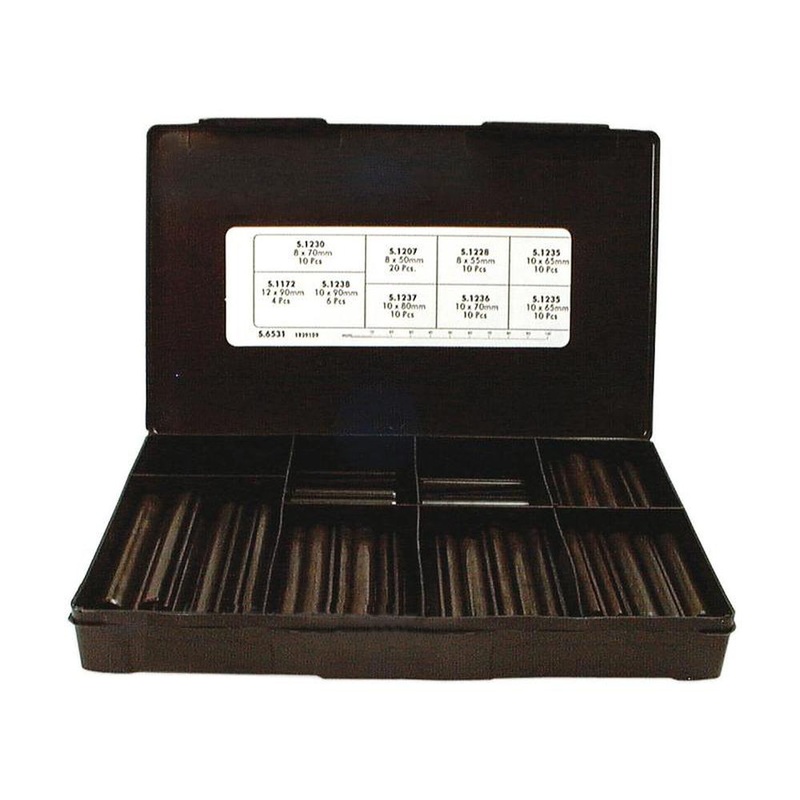 S.6531 Roll Pin 1/2” & 8 – 10mm, 90 pcs. (Din: ) Handipak.