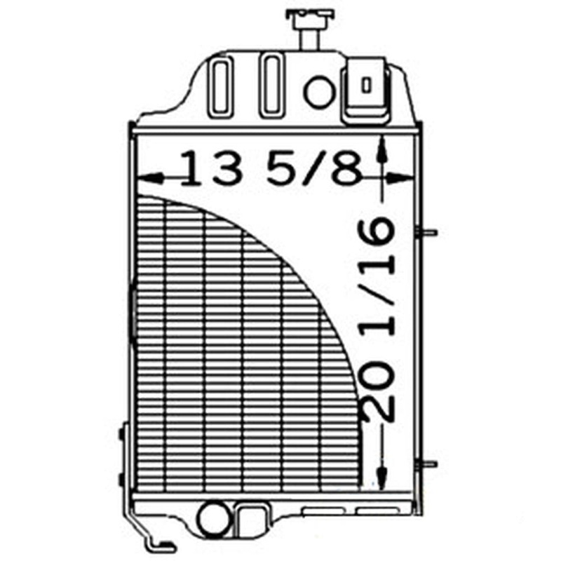 AT32527 Radiator 20 1/8 x 13 3/4 x 2 5/8 Fits John Deere 310 310A 310B