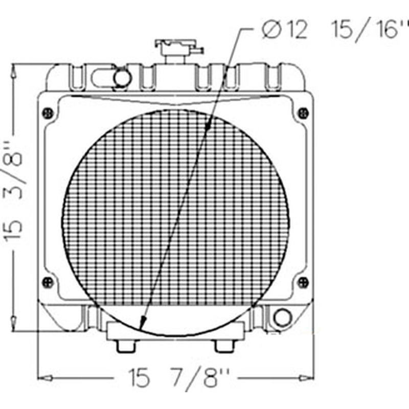 Radiator Fits Kubota B8200 66301-58710