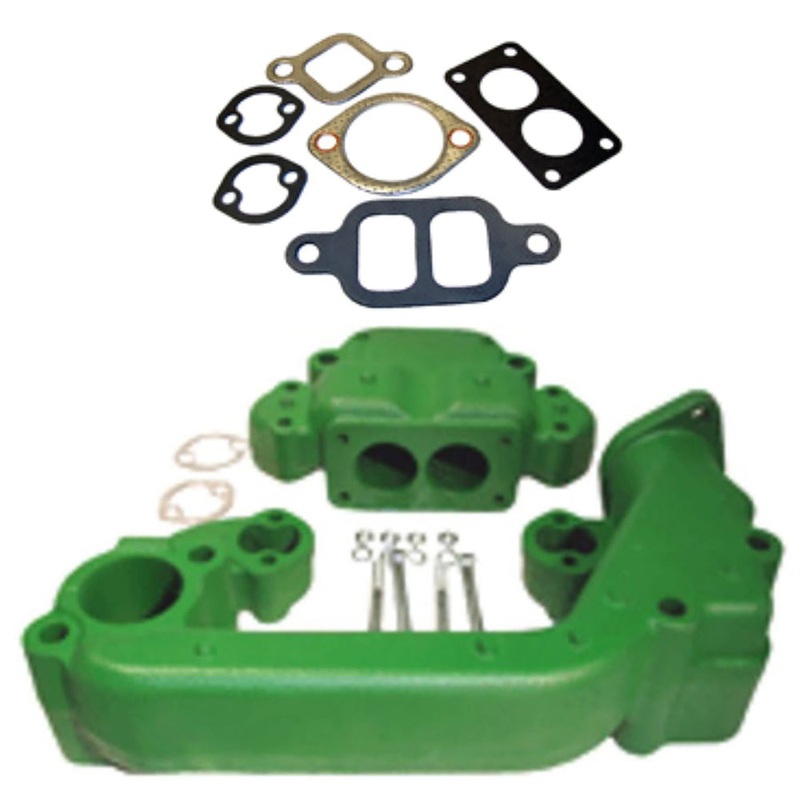 F1421R F1422R Two Piece Manifold Intake & Exhaust with Gaskets Fits John Deere