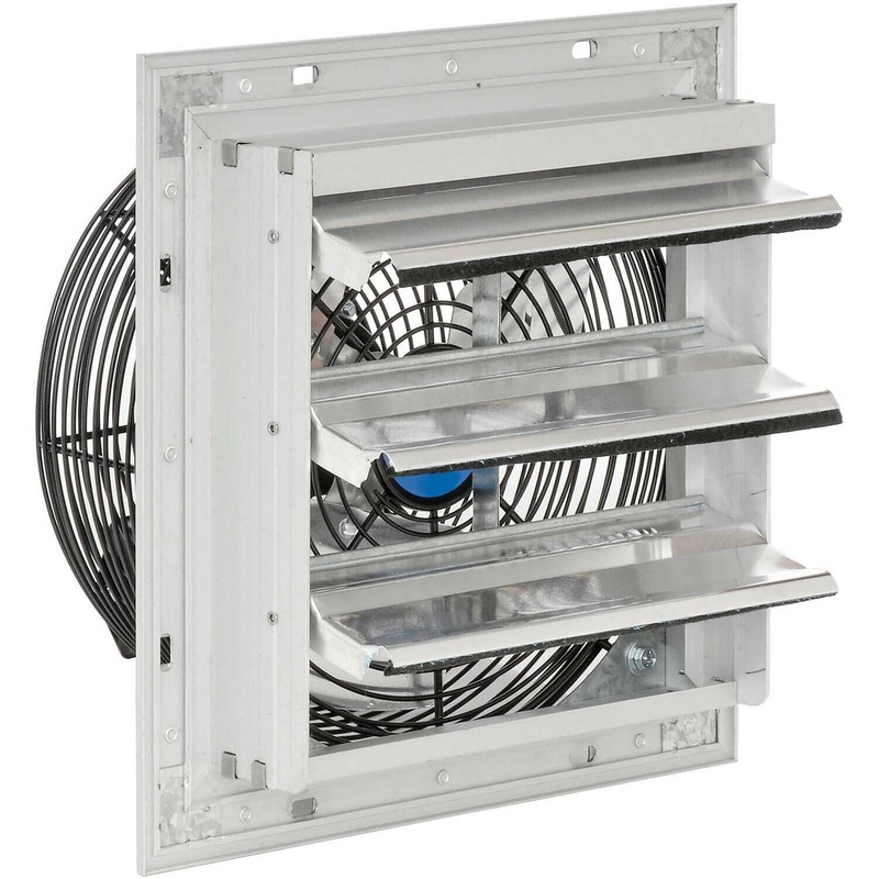 10 Exhaust Fan – Shutter – 1500 CFM – 120 Volts – 1/30 HP – Direct Drive Motor